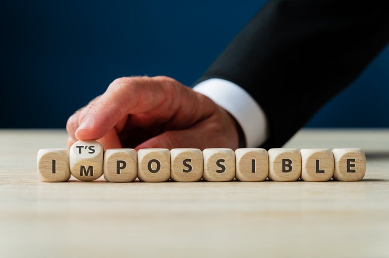 "it's possible" Satz auf Würfeln